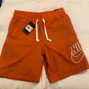 Nike Orange Woven Shorts